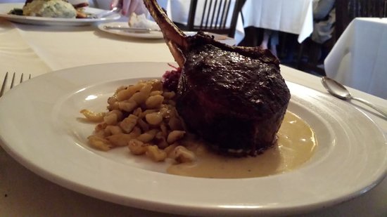 The Fig Tree Restaurant signature dishes  Elk Chop, Seared Sea Scallops, seasonal fish preparations, house-made desserts. (Menu changes seasonally).